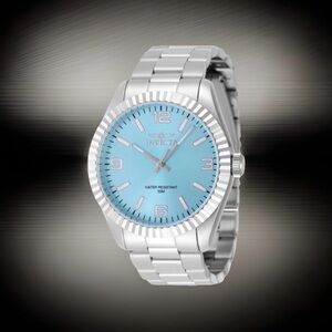 Invicta Specialty Stratford Men's 43MM Stainless Steel Band, Turquoise Dial New